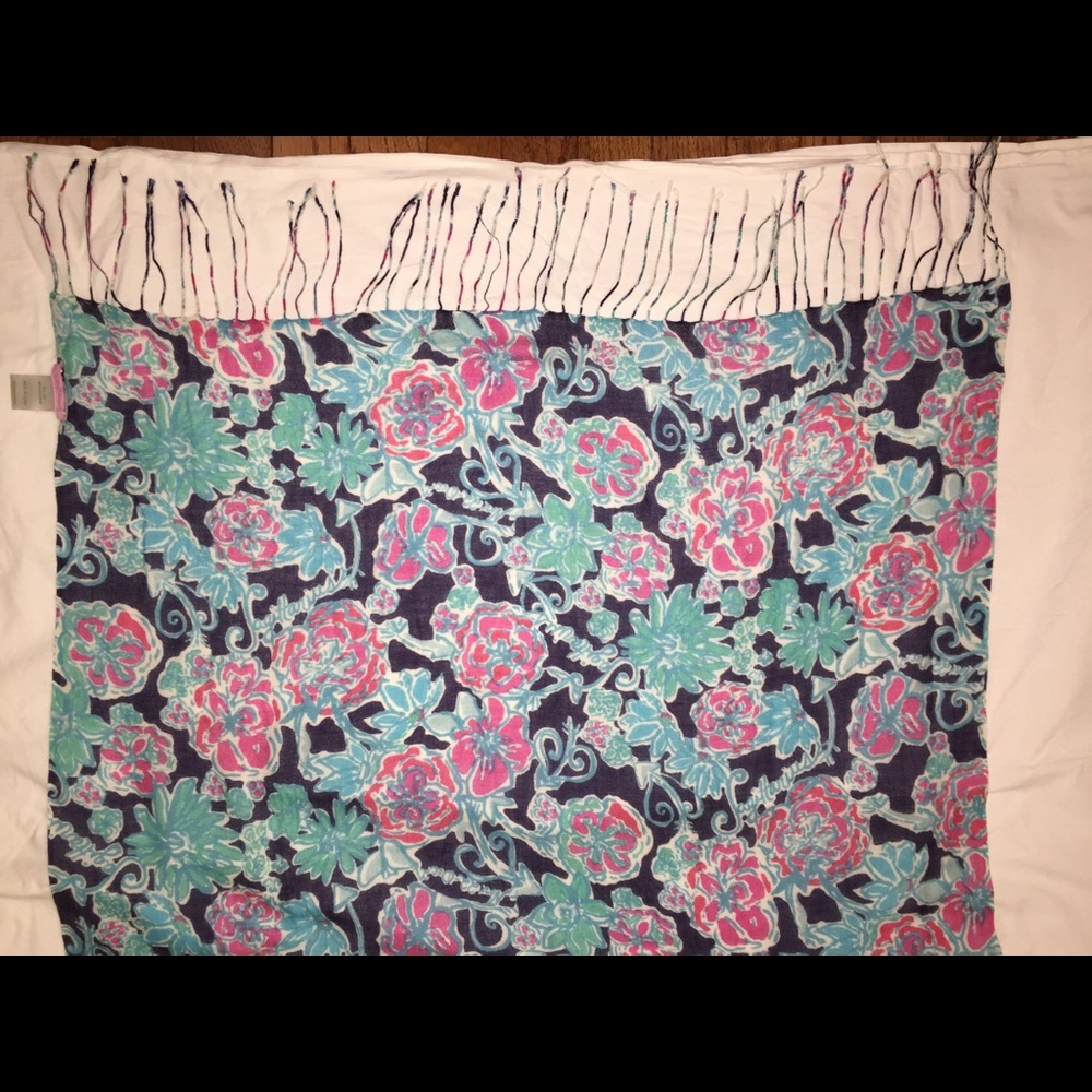Lilly Pulitzer Sagittarius Murfee scarf December tag silk cashmere large
